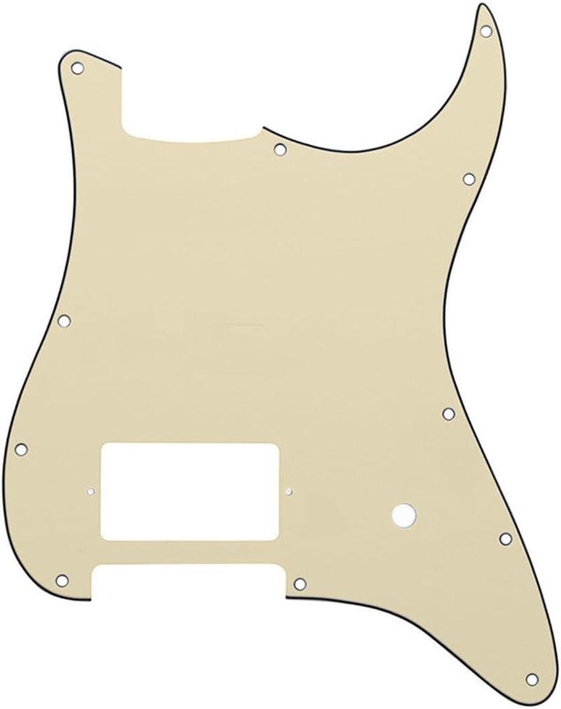 ROZILO 11 Hole ST/Strat Style One Humbucker Guitar Pickguard For USA/Mexico Fender Tom Delonge Strat Electric Guitar Aged White - Image 1